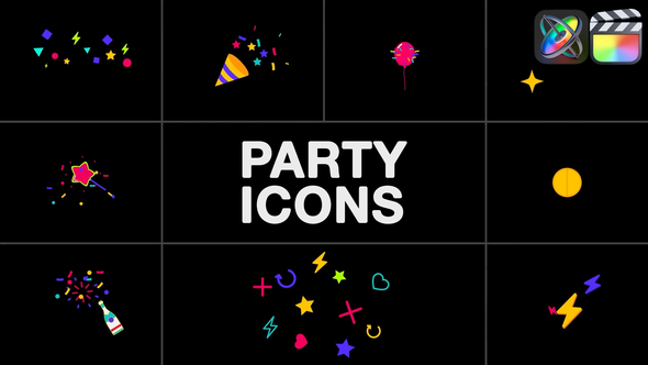 Photo of Party Icons for FCPX – Videohive 57877717