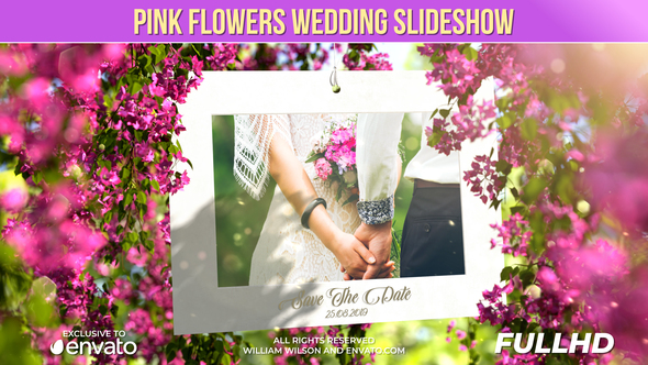 Photo of Pink Flowers Wedding Slideshow – Videohive 24535054