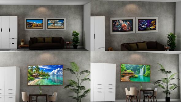 Photo of Poster Frame in the Room Mockup – Videohive 57223273