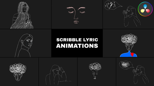 Photo of Scribble Lyric Animations for DaVinci Resolve – Videohive 58051191