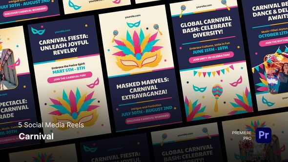 Photo of Social Media Reels – Carnival Premiere Pro Template – Videohive 58101553