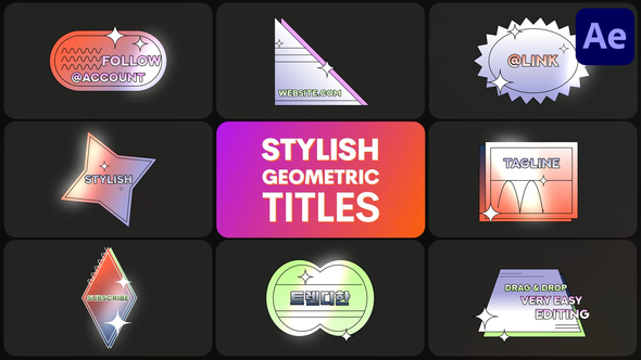 Photo of Stylish Geometric Titles | After Effects – Videohive 58014371