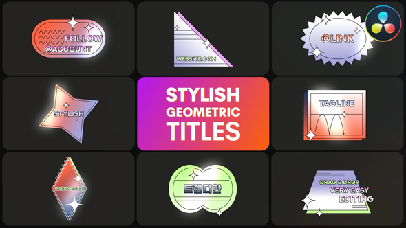 Photo of Stylish Geometric Titles | DaVinci Resolve – Videohive 58160147