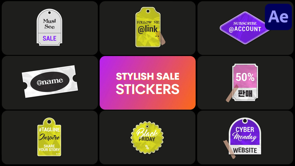 Photo of Stylish Sale Stickers | After Effects – Videohive 57912173