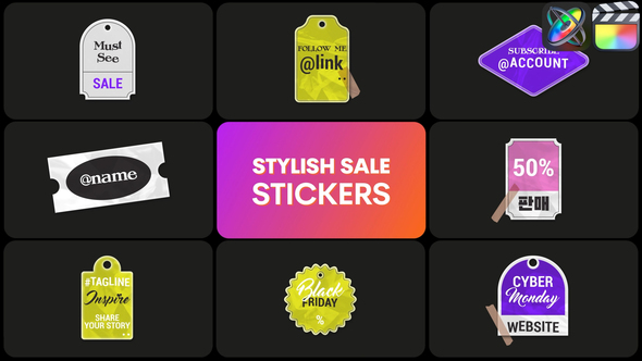 Photo of Stylish Sale Stickers | FCPX – Videohive 58098206