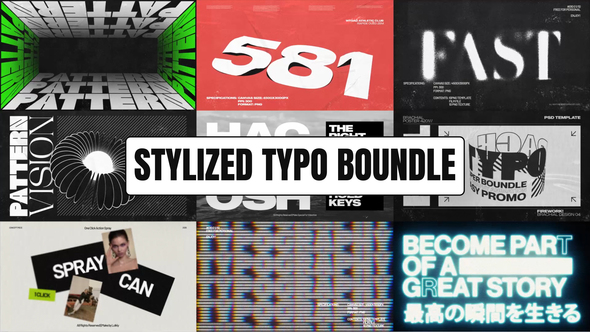 Photo of Stylized Typography Pack – Videohive 58222152