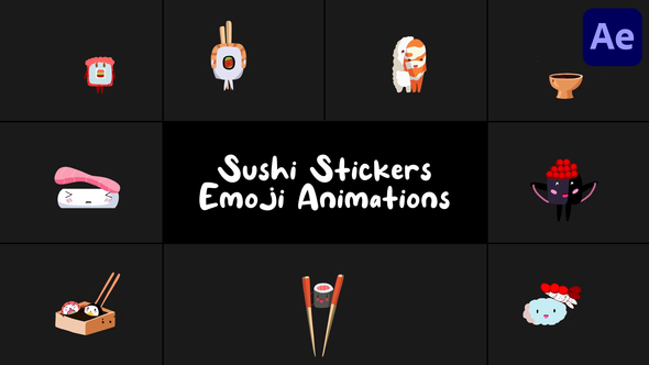 Photo of Sushi Stickers Emoji Animations for After Effects – Videohive 57972292