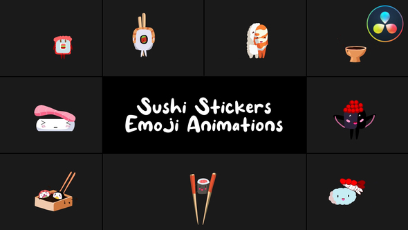 Photo of Sushi Stickers Emoji Animations for DaVinci Resolve – Videohive 58050874