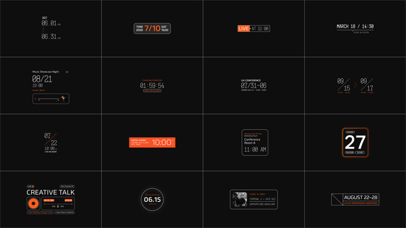 Photo of Time and Date Titles Pack – Videohive 58056584