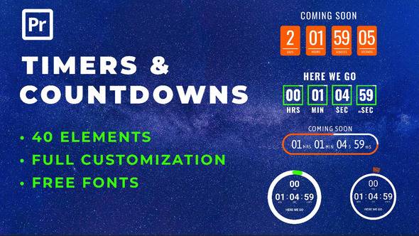 Photo of Timers Pack for Premiere Pro – Videohive 58267246