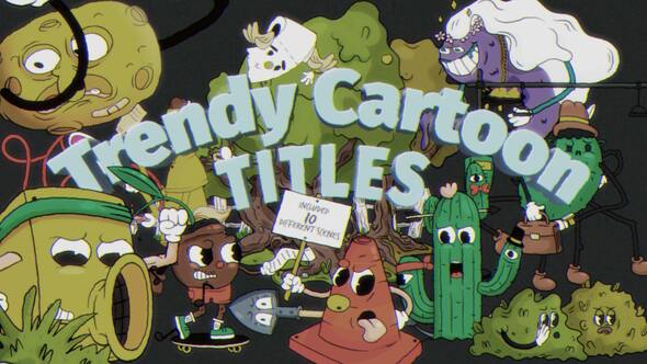 Photo of Trendy Cartoon Titles – Videohive 58003187