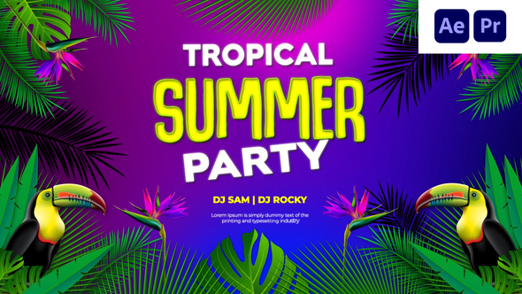 Photo of Tropical Summer Party Intro – Videohive 57413897
