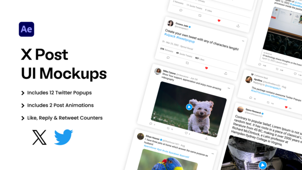 Photo of X Twitter Tweet UI Pack – Videohive 37046934