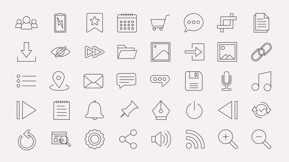 Photo of User Interface Line Icons – Videohive 57879481