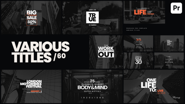 Photo of Various Titles 60 – Videohive 58291934