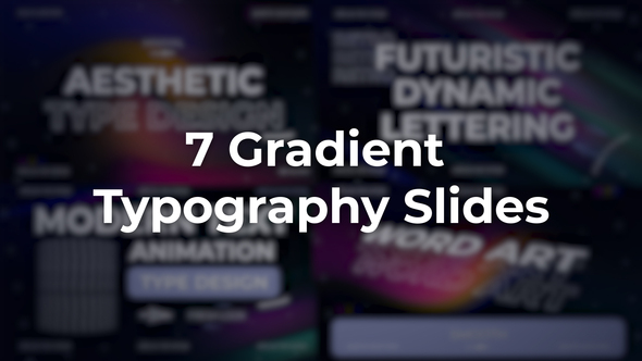 Photo of Vertical Gradient Typography – Videohive 57925361