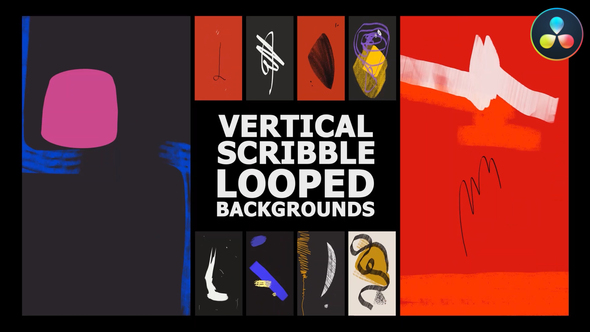 Photo of Vertical Scribble Wall Looped Backgrounds | DaVinci Resolve – Videohive 57893085