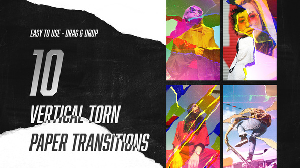 Photo of Vertical Torn Paper Transitions – Videohive 58096856
