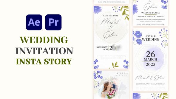Photo of Wedding Invitation Instagram Story – Videohive 57990036