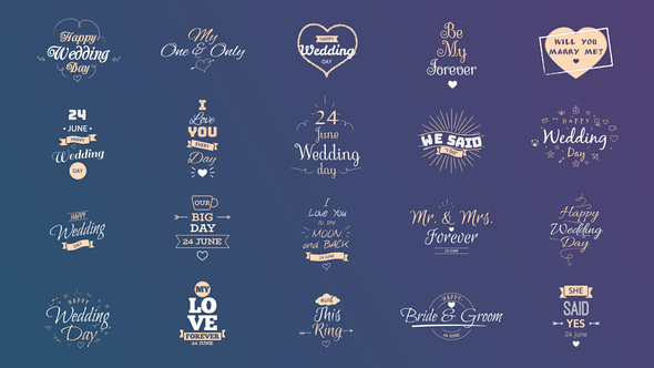 Photo of Wedding Titles – Videohive 58107638