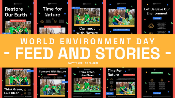 Photo of World Environment Day Feed and Stories Instagram – Videohive 57814522