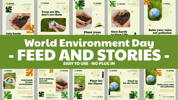Photo of World Environment Day Feed and Stories Instagram – Videohive 58041370