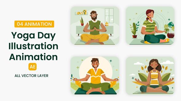 Photo of Yoga Day Illustration  Scene – Videohive 57864399