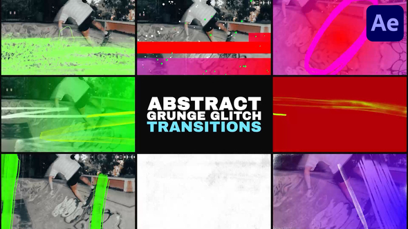 Photo of Abstract Grunge Glitch Seamless Transitions | After Effects – Videohive 58440108