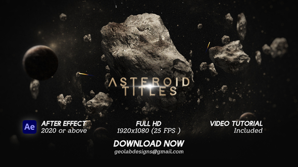 Photo of Asteroid Titles – Videohive 58370031
