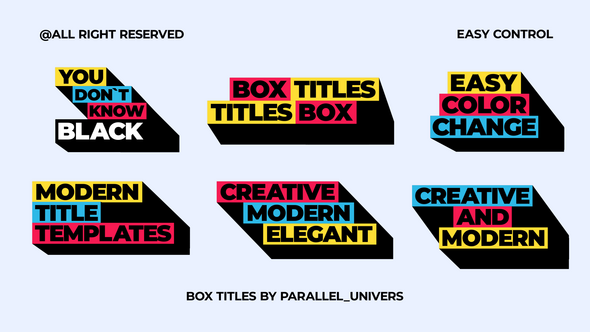 Photo of Box Titles | AE – Videohive 58423324