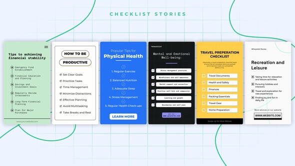Photo of Checklist Stories – Videohive 58593282