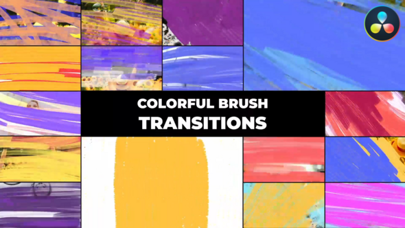 Photo of Colorful Brush Transitions | DaVinci Resolve – Videohive 58356122