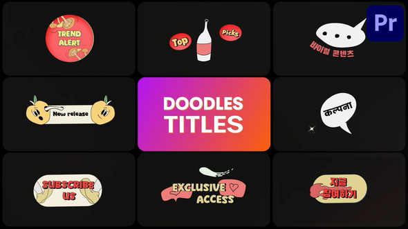 Photo of Colorful Doodle Titles for Premiere Pro – Videohive 58604923