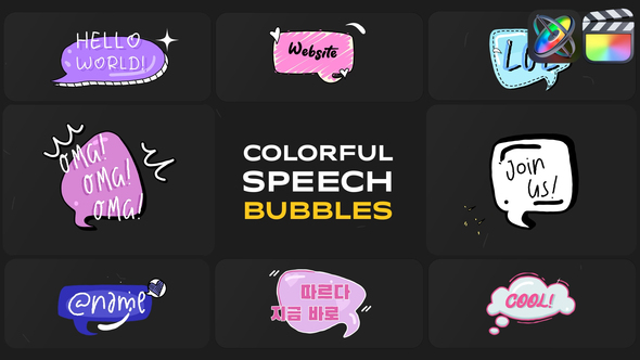 Photo of Colorful Speech Bubbles for FCPX – Videohive 58604888