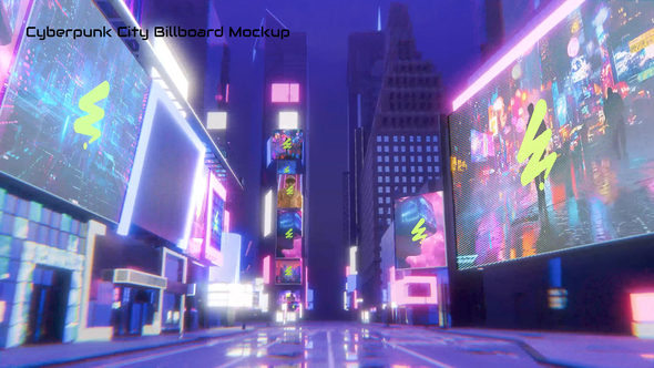 Photo of Cyberpunk City Billboard Mockup – Videohive 58654995