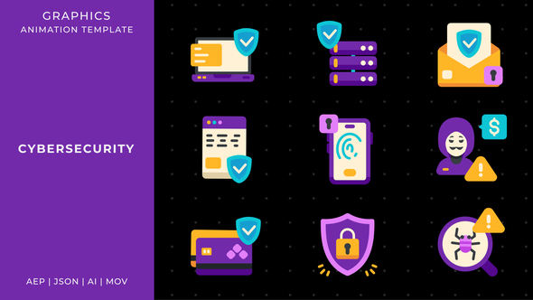 Photo of Cybersecurity graphic animation template | After Effects – Videohive 58541120