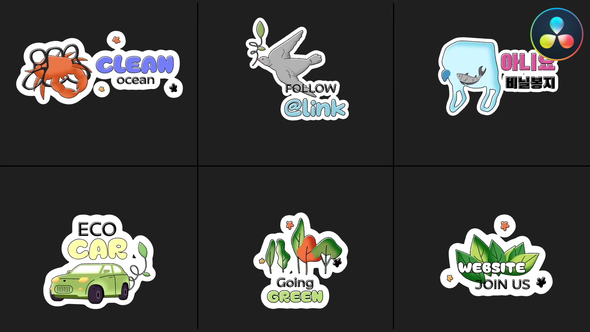 Photo of Ecology Sticker Titles | DaVinci Resolve – Videohive 58498872
