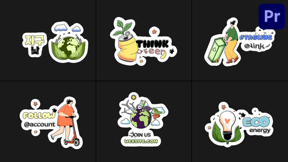 Photo of Ecology Stickers | Premiere Pro MOGRT – Videohive 58356241