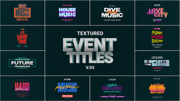 Photo of Event Titles – Videohive 58473427