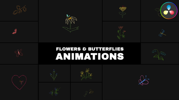 Photo of Flowers and Butterflies Animations for DaVinci Resolve – Videohive 58385934