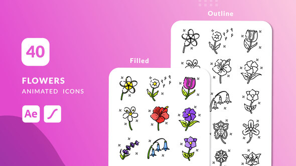 Photo of Flowers Animated Icons | After Effects – Videohive 58017387