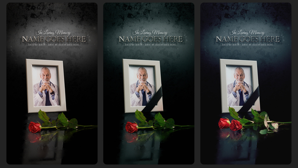 Photo of Funeral Flower Card | Vertical Stories Opener for Social Media – Videohive 58608500