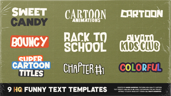 Photo of Funny Text Presets – Videohive 58544054