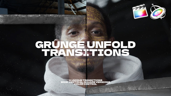 Photo of Grunge Unfold Transitions | Final Cut – Videohive 56709892