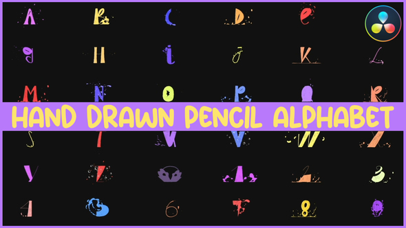 Photo of Hand Drawn Pencil Alphabet for DaVinci Resolve – Videohive 58690336