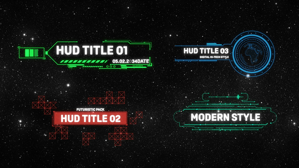 Photo of HUD Titles – Videohive 58500419