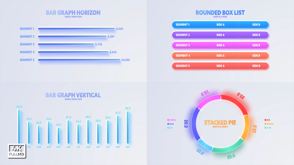 Photo of Graph Infographics Simple Neumorphism – Videohive 34598523