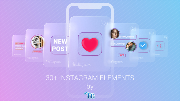Photo of Instagram Elements | liquid Glass Cards – Videohive 29197673
