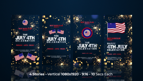 Photo of July 4th Instagram Stories – Videohive 58541503