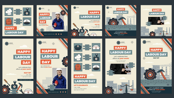 Photo of Labour Day Feed and Stories Instagram – Videohive 58671813